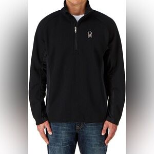 Spyder Men's Outbound Half Zip Jacket in Black